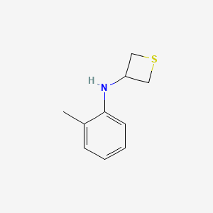 molecular formula C10H13NS B12994921 N-(o-Tolyl)thietan-3-amine 