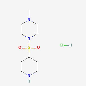 molecular formula C10H22ClN3O2S B12994924 1-Methyl-4-(piperidin-4-ylsulfonyl)piperazinehydrochloride 