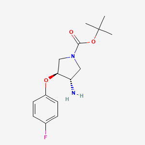 tert-Butyl (3S,4S)-3-amino-4-(4-fluorophenoxy)pyrrolidine-1-carboxylate