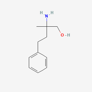 molecular formula C11H17NO B12994964 2-Amino-2-methyl-4-phenylbutan-1-ol 