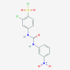 2-Chloro-4-[3-(3-nitrophenyl)-ureido]benzenesulfonyl chloride