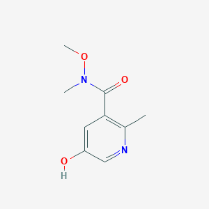 molecular formula C9H12N2O3 B12995056 5-Hydroxy-N-methoxy-N,2-dimethylnicotinamide CAS No. 1211542-17-4