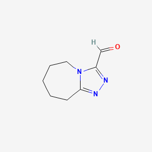 molecular formula C8H11N3O B12995062 6,7,8,9-Tetrahydro-5H-[1,2,4]triazolo[4,3-a]azepine-3-carbaldehyde CAS No. 1492739-44-2