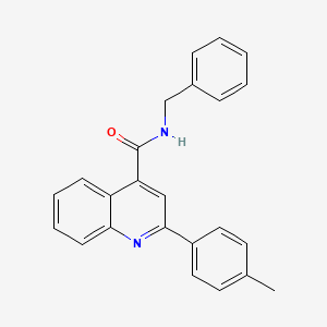 molecular formula C24H20N2O B12995089 N-Benzyl-2-(p-tolyl)quinoline-4-carboxamide 