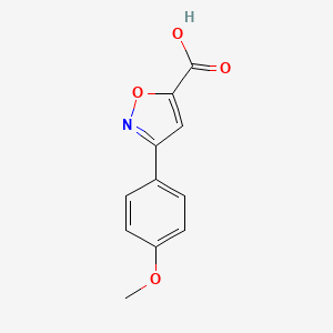 molecular formula C11H9NO4 B1299509 3-(4-甲氧基苯基)异恶唑-5-羧酸 CAS No. 618383-47-4