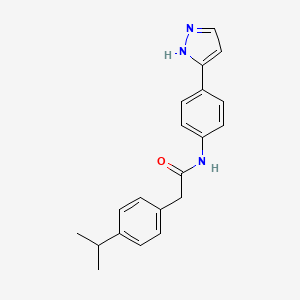 N-(4-(1H-Pyrazol-3-yl)phenyl)-2-(4-isopropylphenyl)acetamide