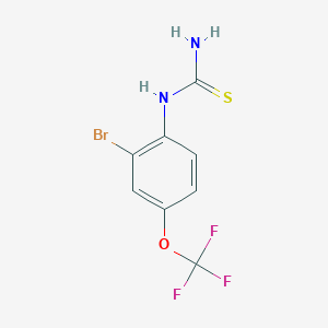 molecular formula C8H6BrF3N2OS B12995109 2-Bromo-4-trifluoromethoxyphenylthiourea CAS No. 1263377-45-2