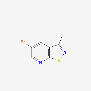 molecular formula C7H5BrN2S B12995213 5-Bromo-3-methylisothiazolo[5,4-b]pyridine 