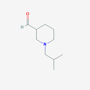 molecular formula C10H19NO B12995224 1-Isobutylpiperidine-3-carbaldehyde 