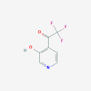 molecular formula C7H4F3NO2 B12995241 2,2,2-Trifluoro-1-(3-hydroxypyridin-4-yl)ethanone CAS No. 1060804-65-0