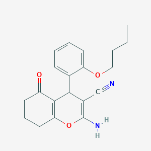 2-amino-4-(2-butoxyphenyl)-5-oxo-5,6,7,8-tetrahydro-4H-chromene-3-carbonitrile