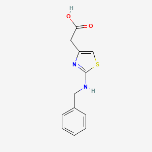 molecular formula C12H12N2O2S B1299526 (2-苄氨基-噻唑-4-基)-乙酸 CAS No. 211102-84-0