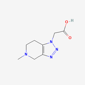 molecular formula C8H12N4O2 B12995260 2-(5-Methyl-4,5,6,7-tetrahydro-1H-[1,2,3]triazolo[4,5-c]pyridin-1-yl)acetic acid 