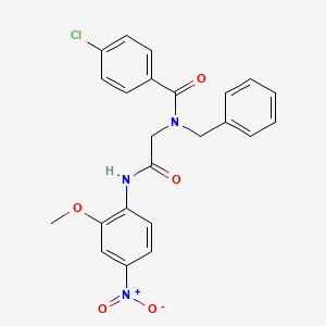 N-Benzyl-4-chloro-N-[(2-methoxy-4-nitro-phenylcarbamoyl)-methyl]-benzamide