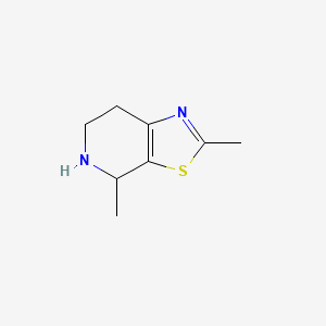 molecular formula C8H12N2S B12995277 2,4-Dimethyl-4,5,6,7-tetrahydrothiazolo[5,4-c]pyridine 