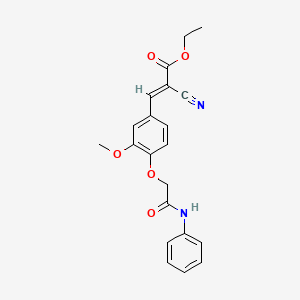 2-Cyano-3-(3-methoxy-4-phenylcarbamoylmethoxy-phenyl)-acrylic acid ethyl ester