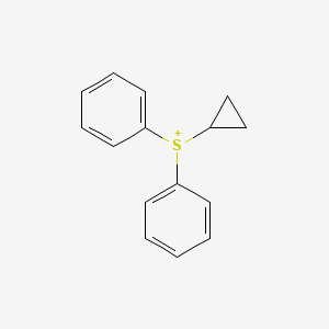 molecular formula C15H15S+ B12995318 Cyclopropyldiphenylsulfonium 