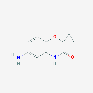 molecular formula C10H10N2O2 B12995348 6-Aminospiro[1,4-benzoxazine-2,1'-cyclopropan]-3(4H)-one CAS No. 895565-63-6