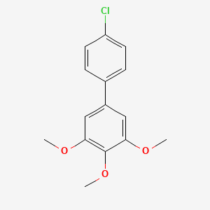 molecular formula C15H15ClO3 B12995358 4'-Chloro-3,4,5-trimethoxy-biphenyl 