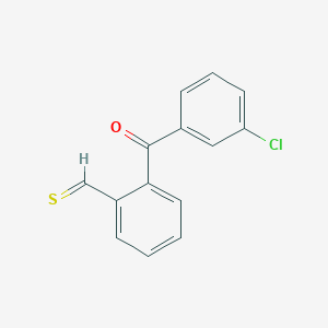 molecular formula C14H9ClOS B12995422 2-(3-Chlorobenzoyl)thiobenzaldehyde 