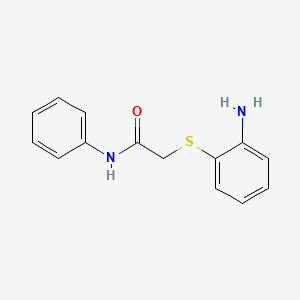 molecular formula C14H14N2OS B1299543 2-(2-Amino-phenylsulfanyl)-N-phenyl-acetamide CAS No. 92906-38-2