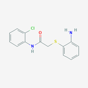 molecular formula C14H13ClN2OS B1299544 2-(2-氨基苯硫基)-N-(2-氯苯基)-乙酰胺 CAS No. 436094-41-6