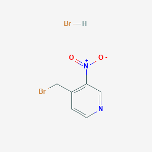 molecular formula C6H6Br2N2O2 B12995456 4-(Bromomethyl)-3-nitropyridine hydrobromide 