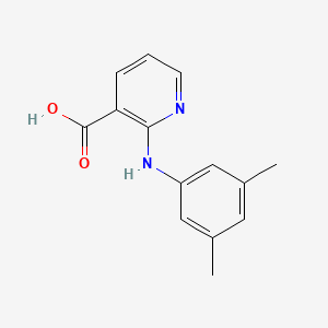 molecular formula C14H14N2O2 B1299552 3-Pyridinecarboxylic acid, 2-[(3,5-dimethylphenyl)amino]- CAS No. 55285-30-8