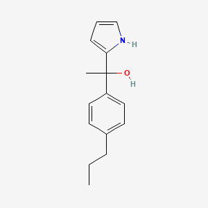 molecular formula C15H19NO B12995525 1-(4-Propylphenyl)-1-(1H-pyrrol-2-yl)ethanol 