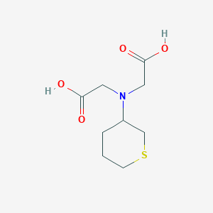 molecular formula C9H15NO4S B12995534 2,2'-((Tetrahydro-2H-thiopyran-3-yl)azanediyl)diacetic acid 