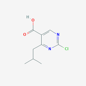 molecular formula C9H11ClN2O2 B12995560 2-Chloro-4-isobutylpyrimidine-5-carboxylic acid 