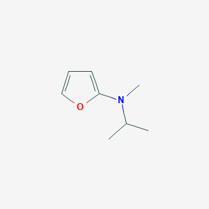 molecular formula C8H13NO B12995586 N-Isopropyl-N-methylfuran-2-amine 