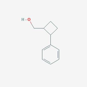 molecular formula C11H14O B12995629 (2-Phenylcyclobutyl)methanol 