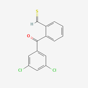 molecular formula C14H8Cl2OS B12995639 2-(3,5-Dichlorobenzoyl)benzothialdehyde 