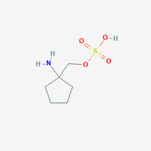 molecular formula C6H13NO4S B12995665 (1-Aminocyclopentyl)methyl hydrogen sulfate 