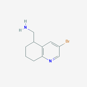 molecular formula C10H13BrN2 B12995681 (3-Bromo-5,6,7,8-tetrahydroquinolin-5-yl)methanamine 