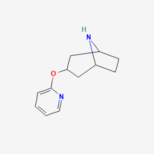 molecular formula C12H16N2O B12995684 3-(Pyridin-2-yloxy)-8-azabicyclo[3.2.1]octane 