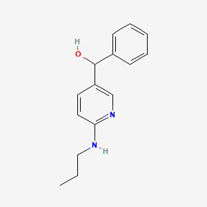 molecular formula C15H18N2O B12995710 Phenyl(6-(propylamino)pyridin-3-yl)methanol 