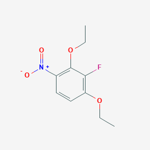 molecular formula C10H12FNO4 B12995765 1,3-Diethoxy-2-fluoro-4-nitrobenzene 