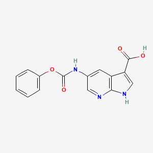 5-((Phenoxycarbonyl)amino)-1H-pyrrolo[2,3-b]pyridine-3-carboxylic acid