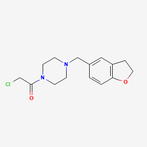 2-Chloro-1-(4-((2,3-dihydrobenzofuran-5-yl)methyl)piperazin-1-yl)ethan-1-one