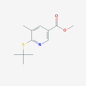 Methyl 6-(tert-butylthio)-5-methylnicotinate