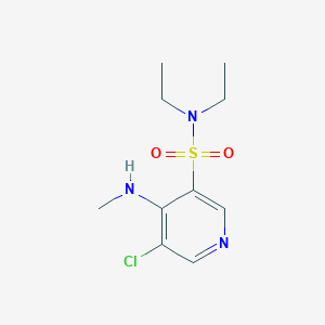 molecular formula C10H16ClN3O2S B12995850 5-Chloro-N,N-diethyl-4-(methylamino)pyridine-3-sulfonamide 