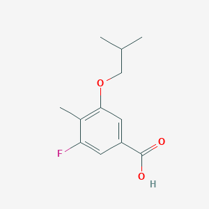 molecular formula C12H15FO3 B12995855 3-Fluoro-5-isobutoxy-4-methylbenzoic acid 