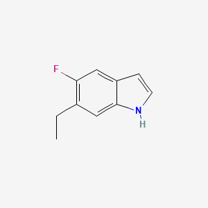 molecular formula C10H10FN B12995858 6-ethyl-5-fluoro-1H-indole 