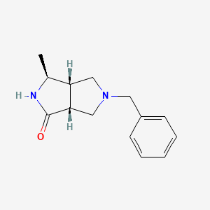 molecular formula C14H18N2O B12995894 (3S,3AS,6aR)-5-benzyl-3-methylhexahydropyrrolo[3,4-c]pyrrol-1(2H)-one 