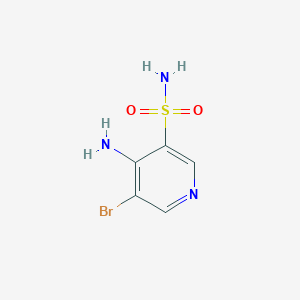 molecular formula C5H6BrN3O2S B12995899 4-Amino-5-bromopyridine-3-sulfonamide 