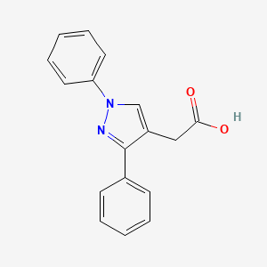 molecular formula C17H14N2O2 B1299590 1H-Pyrazole-4-acetic acid, 1,3-diphenyl- CAS No. 40278-34-0