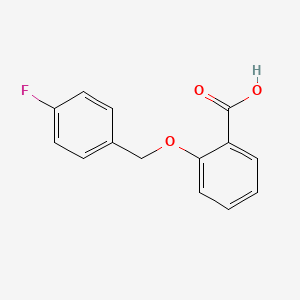 molecular formula C14H11FO3 B1299592 2-[(4-Fluorobenzyl)oxy]benzoic acid CAS No. 396-11-2