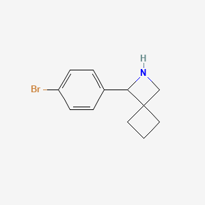 molecular formula C12H14BrN B12995950 1-(4-Bromophenyl)-2-azaspiro[3.3]heptane 